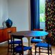 Italian teak chairs from the 1960s in blue.