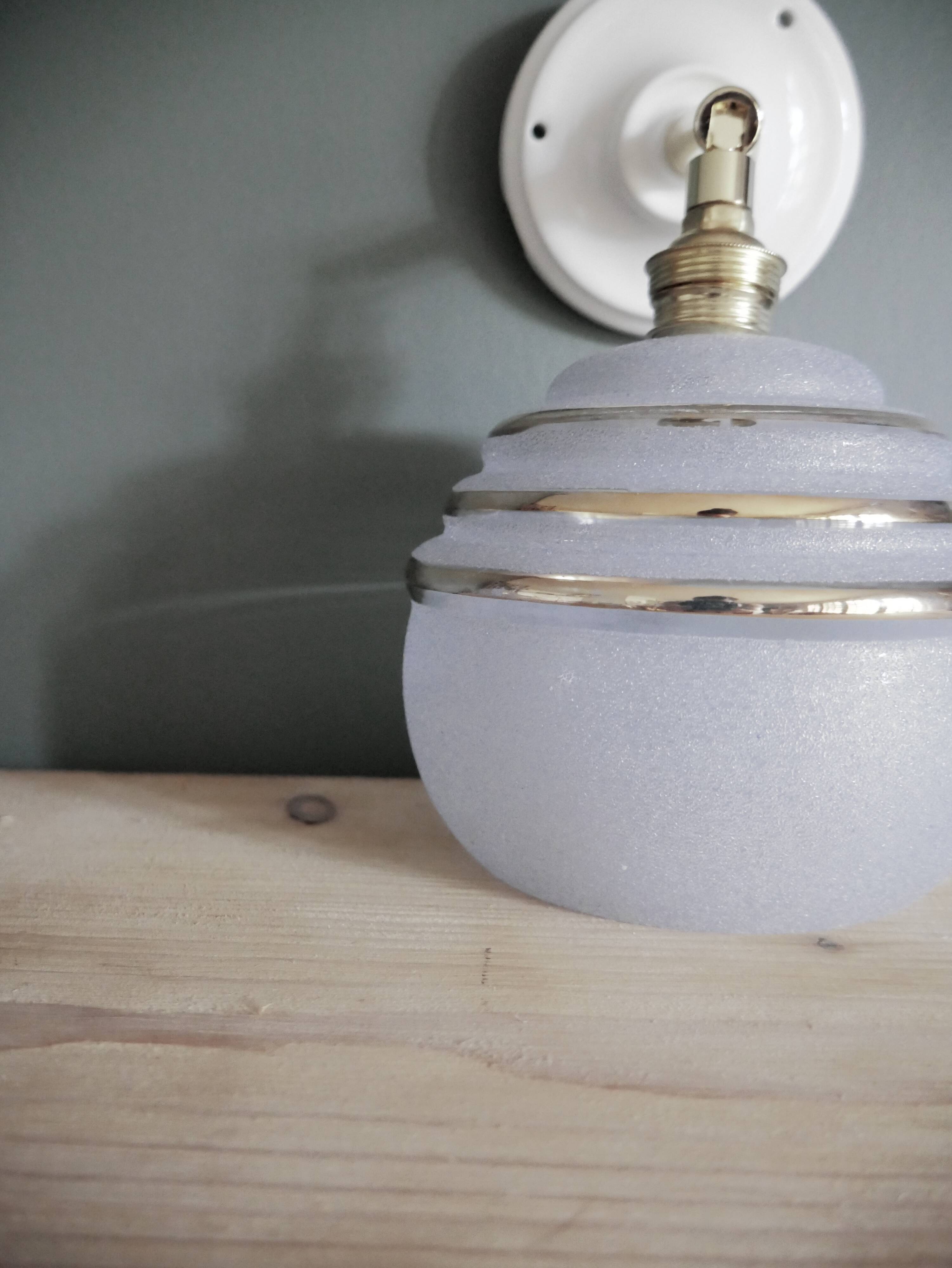 Blue granite glass wall lamp