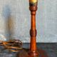 Art-deco lamp foot in solid wood turned 40s