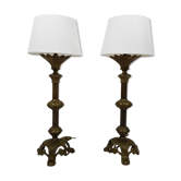 Pair of bedside lamps