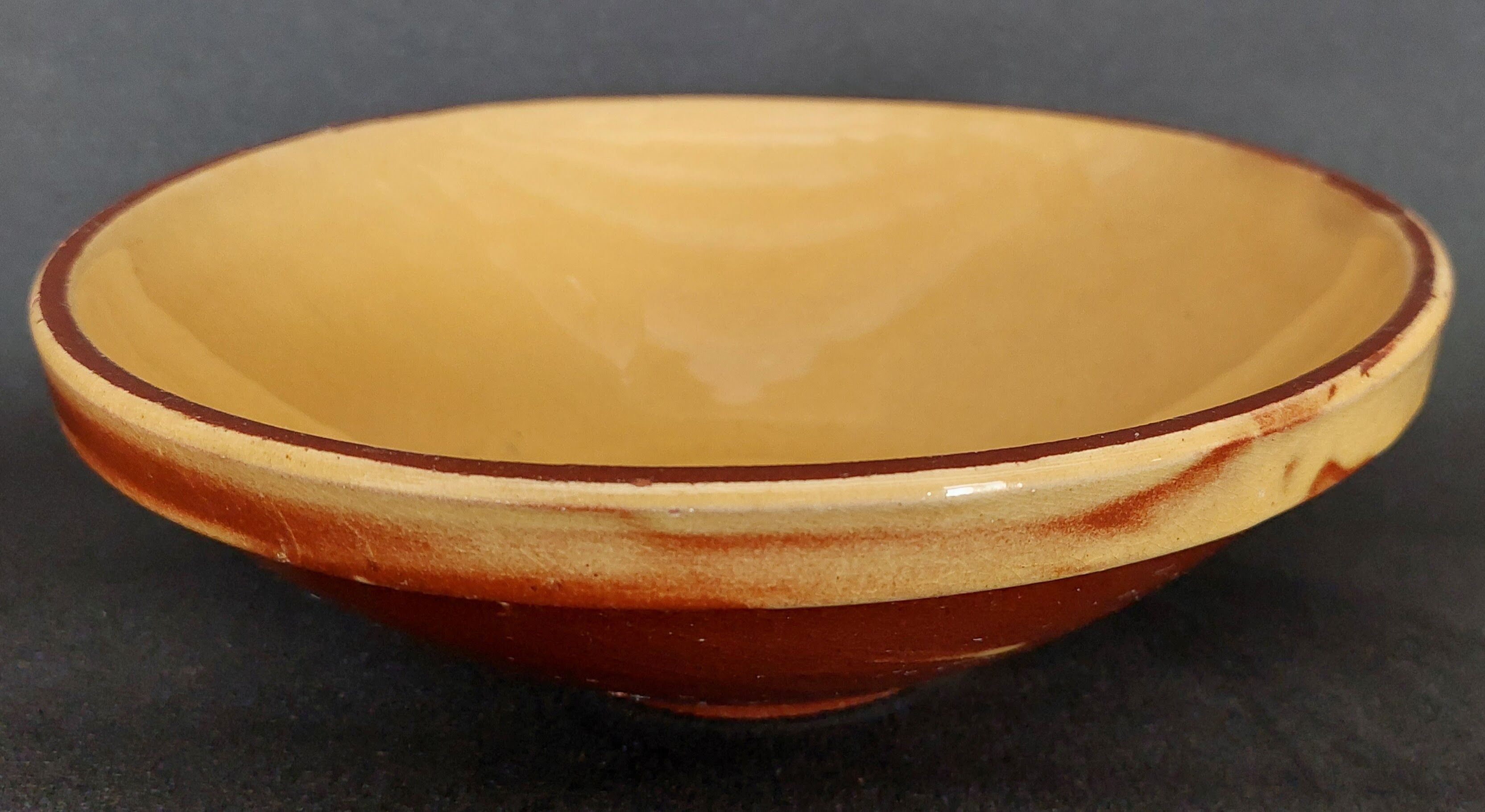 Glazed terracotta bowl from the 20th century.