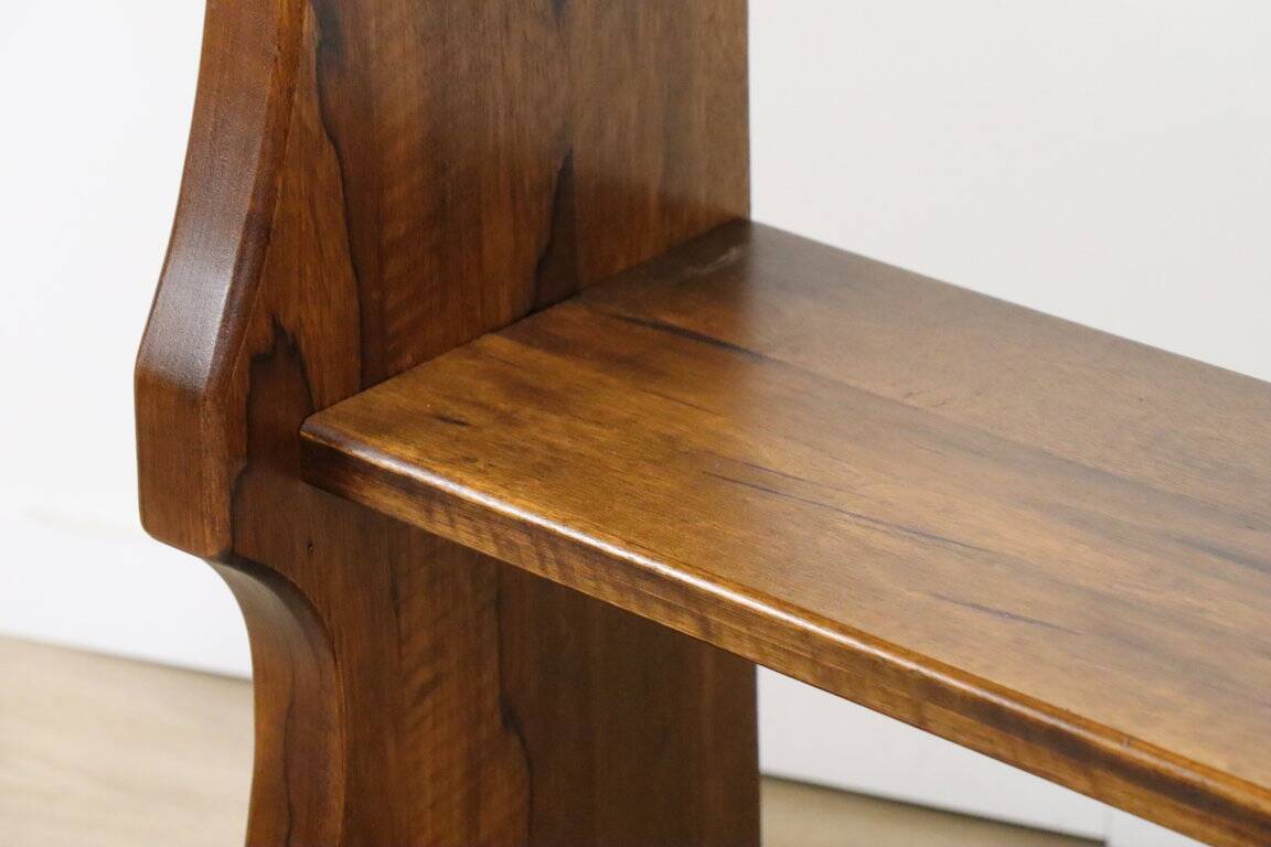 Vintage brutalist solid wood shelf - 1950