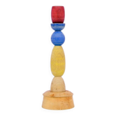 chandelier en bois multicolore
