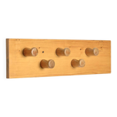 Wall-mounted coat rack with five hooks, Les Arcs 1800, France, circa 1970