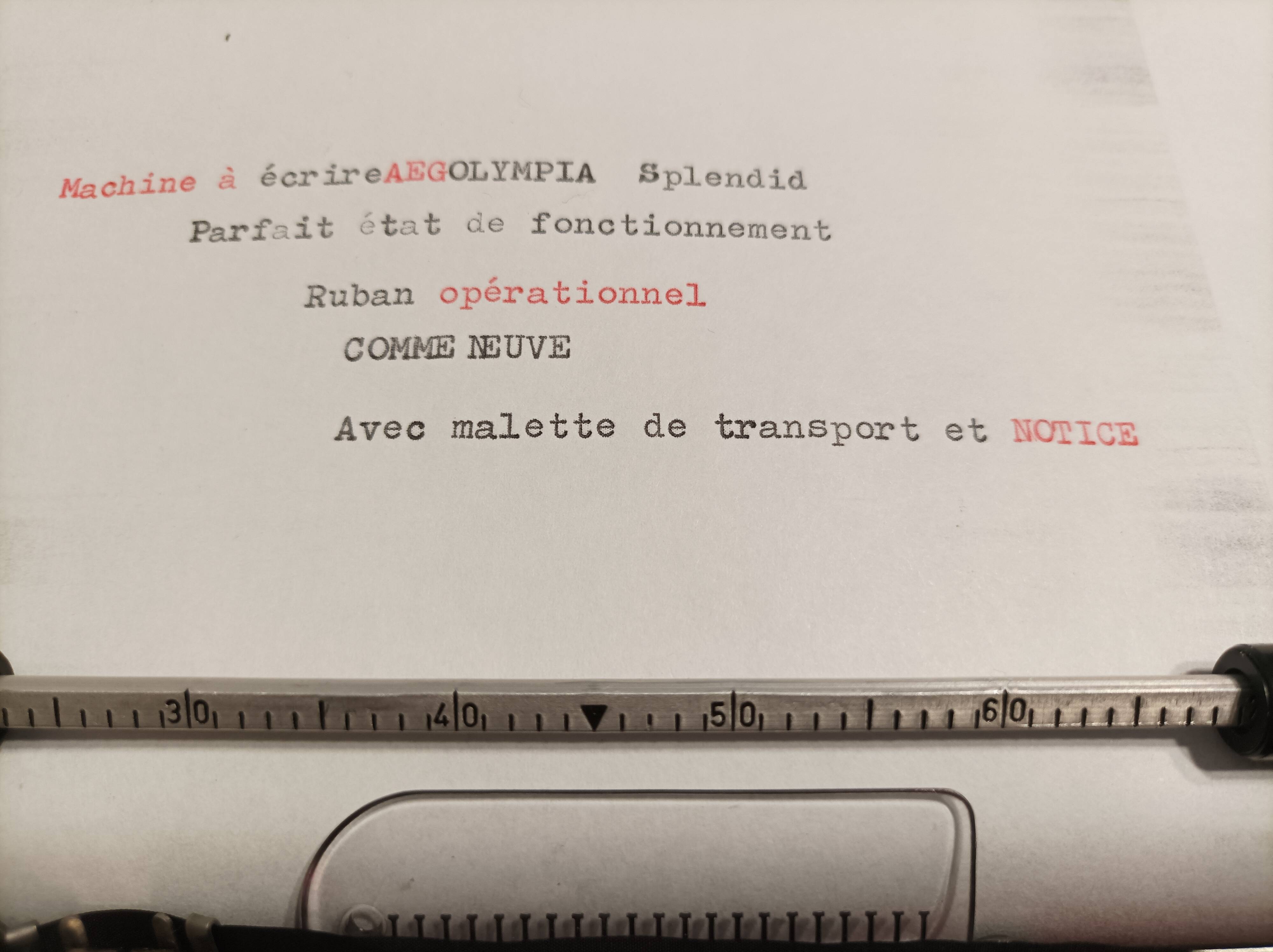 AEF Olympia Splendid typewriter from the 80s