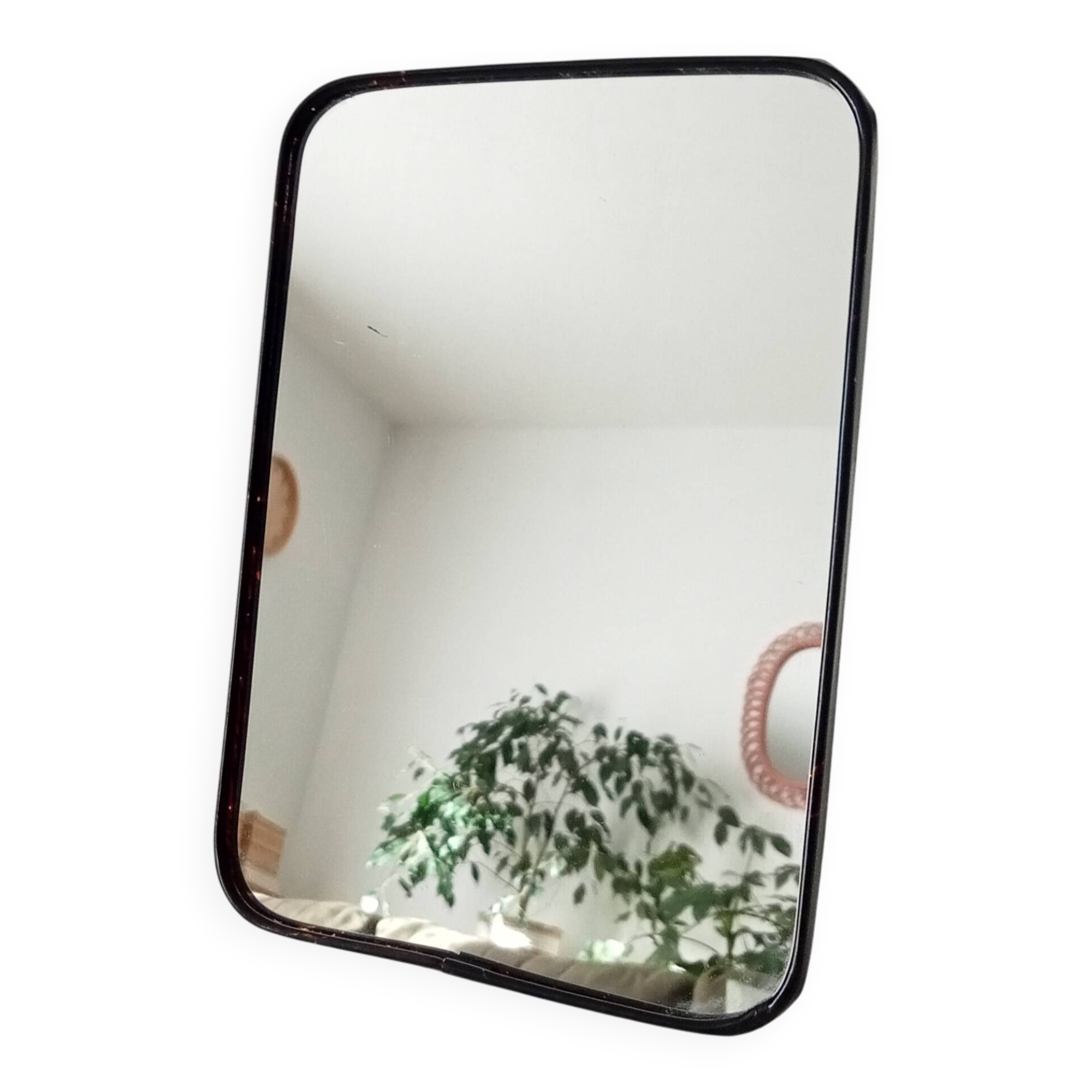 Vintage barber style tabletop mirror