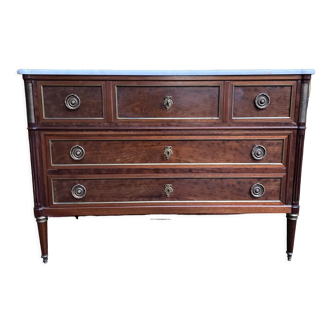 Commode - bureau de style Louis XVI en acajou