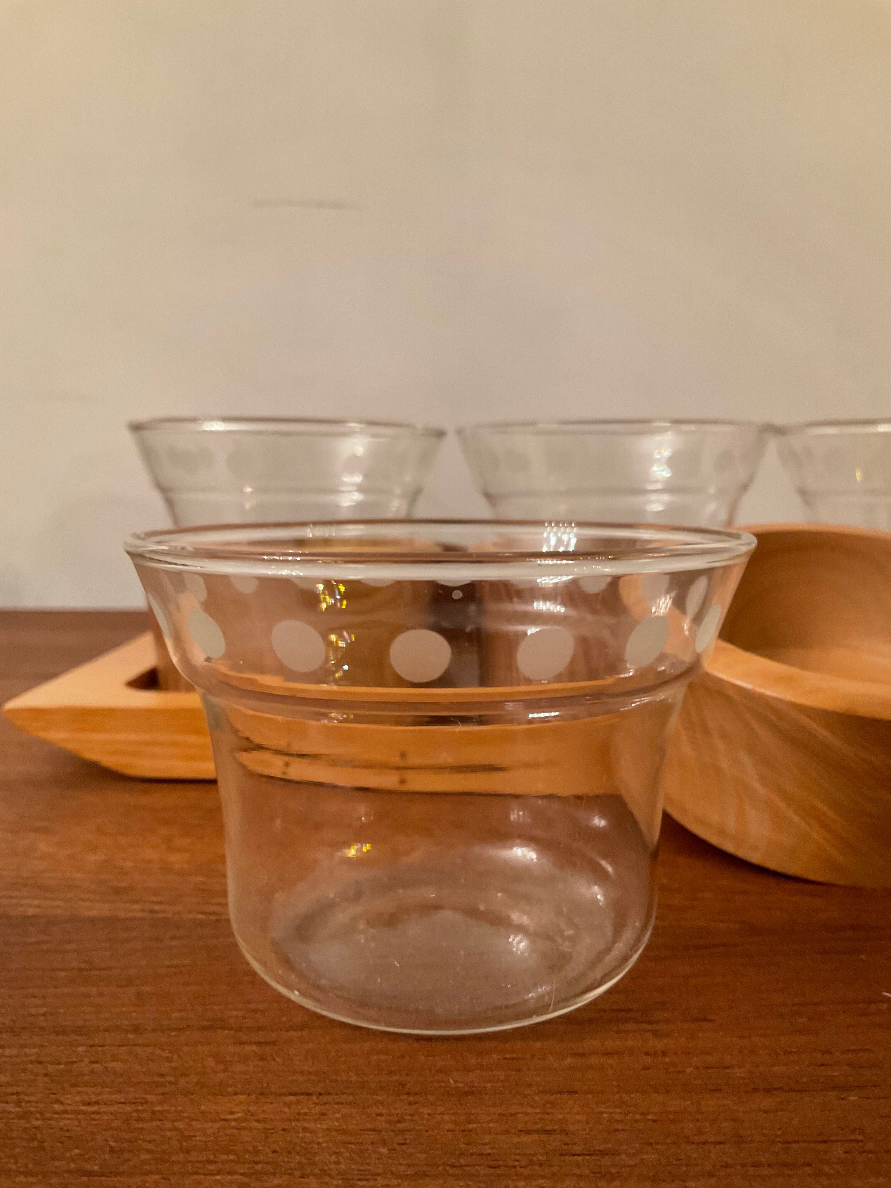 Service à café scandinave des années 70 en bois