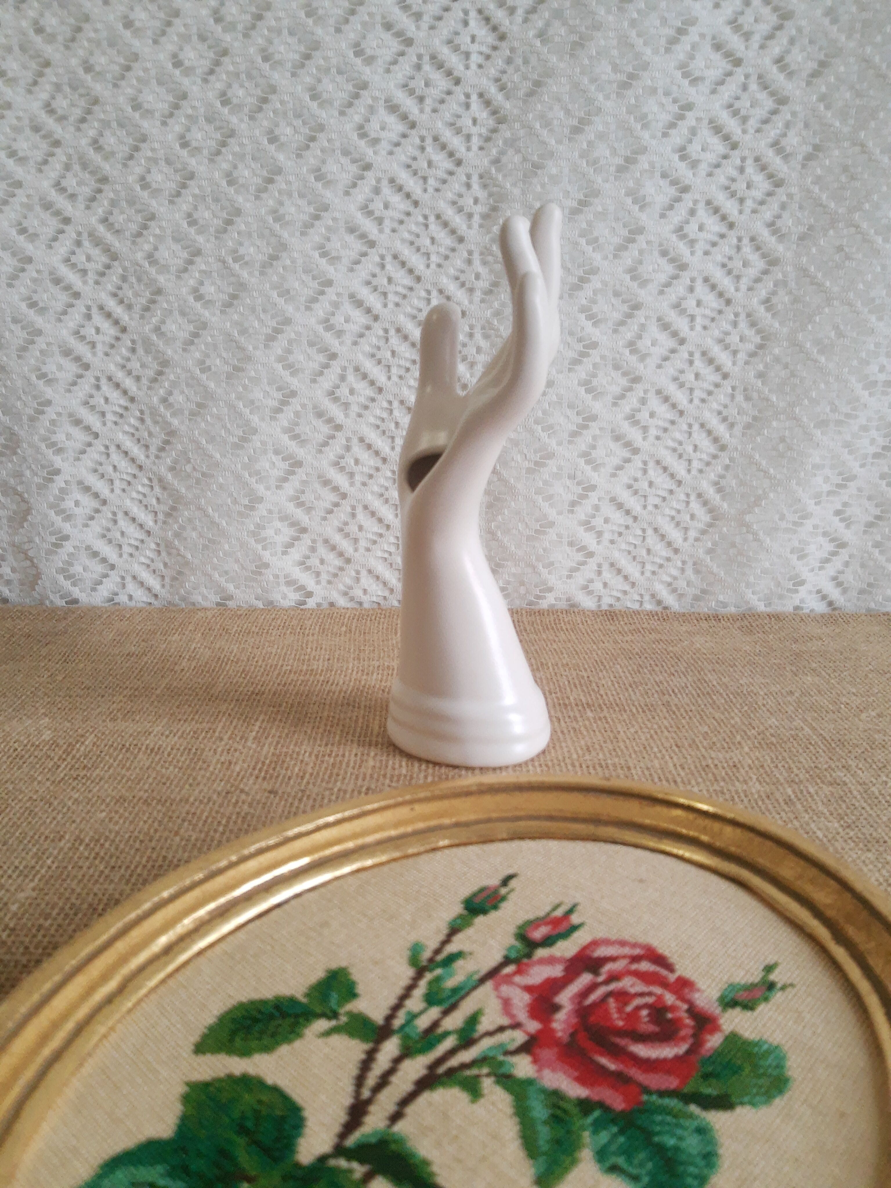 Hand ring vase vintage soliflore