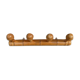 Bamboo style wooden coat holder 40s, 4 hooks