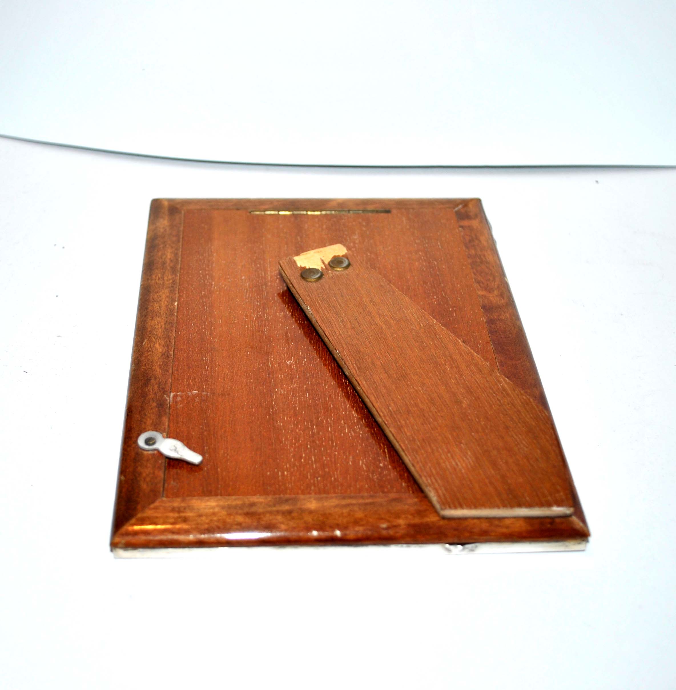 Old photo frame in solid silver - hallmark 800 - guilloche pearl frame 12x16.5