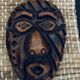 Masque cuba Tainos en terre cuite 13cm cubain ancien vintage sur tissage