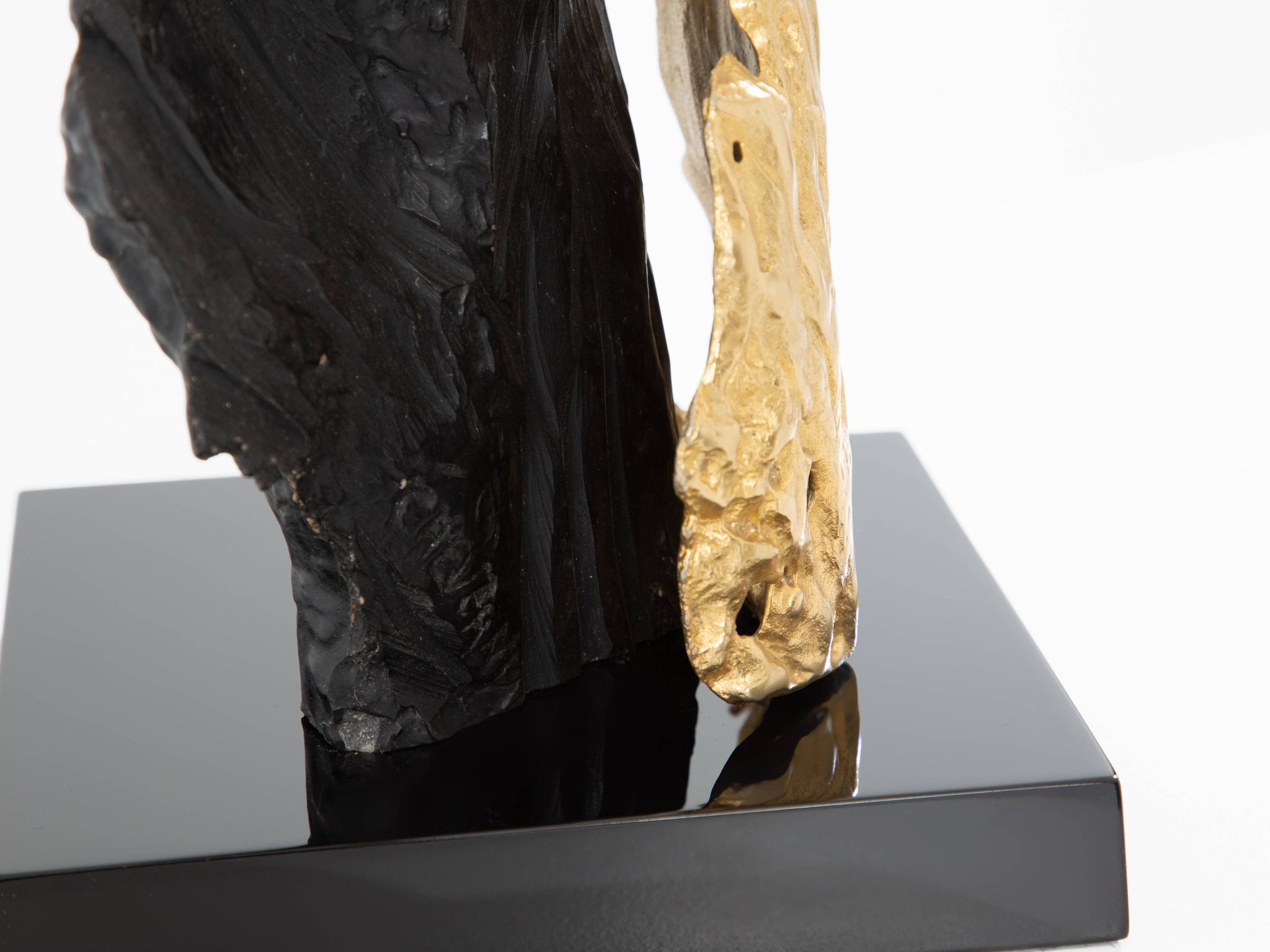 Pair of bronze and resin lamps by Philippe Cheverny, 1970s