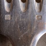 Set of 10 silver metal forks