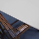 1940s Art Deco Nesting Tables with Opaxy Glass Top, Czechoslovakia