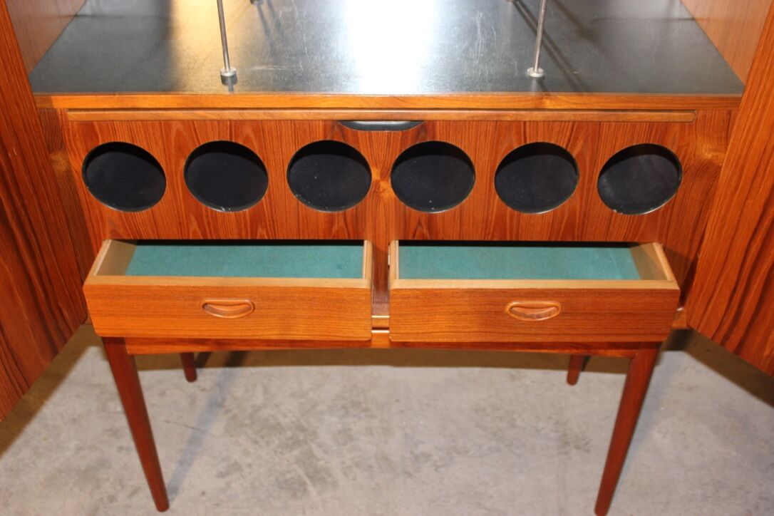Scandinavian vintage teak bar model "Bacchus" by Torbjörn Afdal for Mellemstrands Møbelfabrik, 1960s