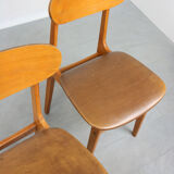 Vintage Italian Leatherette Dining Chairs, set of 3