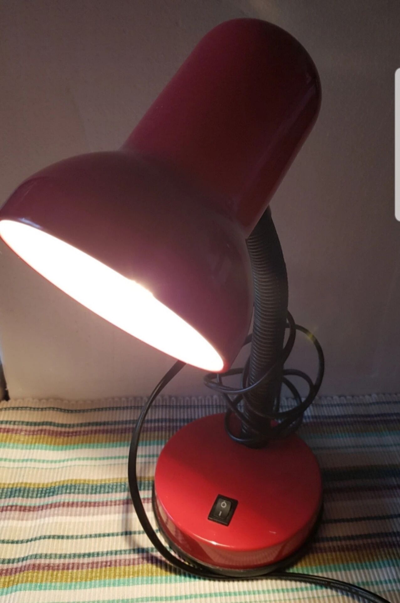 Retro red desk lamp