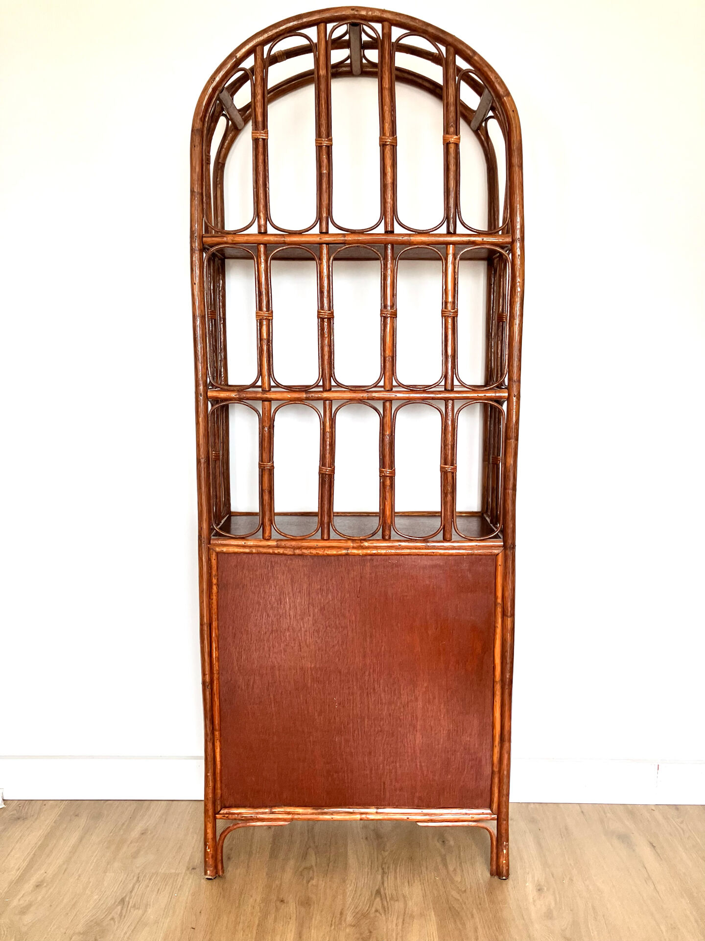 Bamboo rattan bookshelf