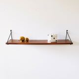 Wall shelf L82cm metal and wood