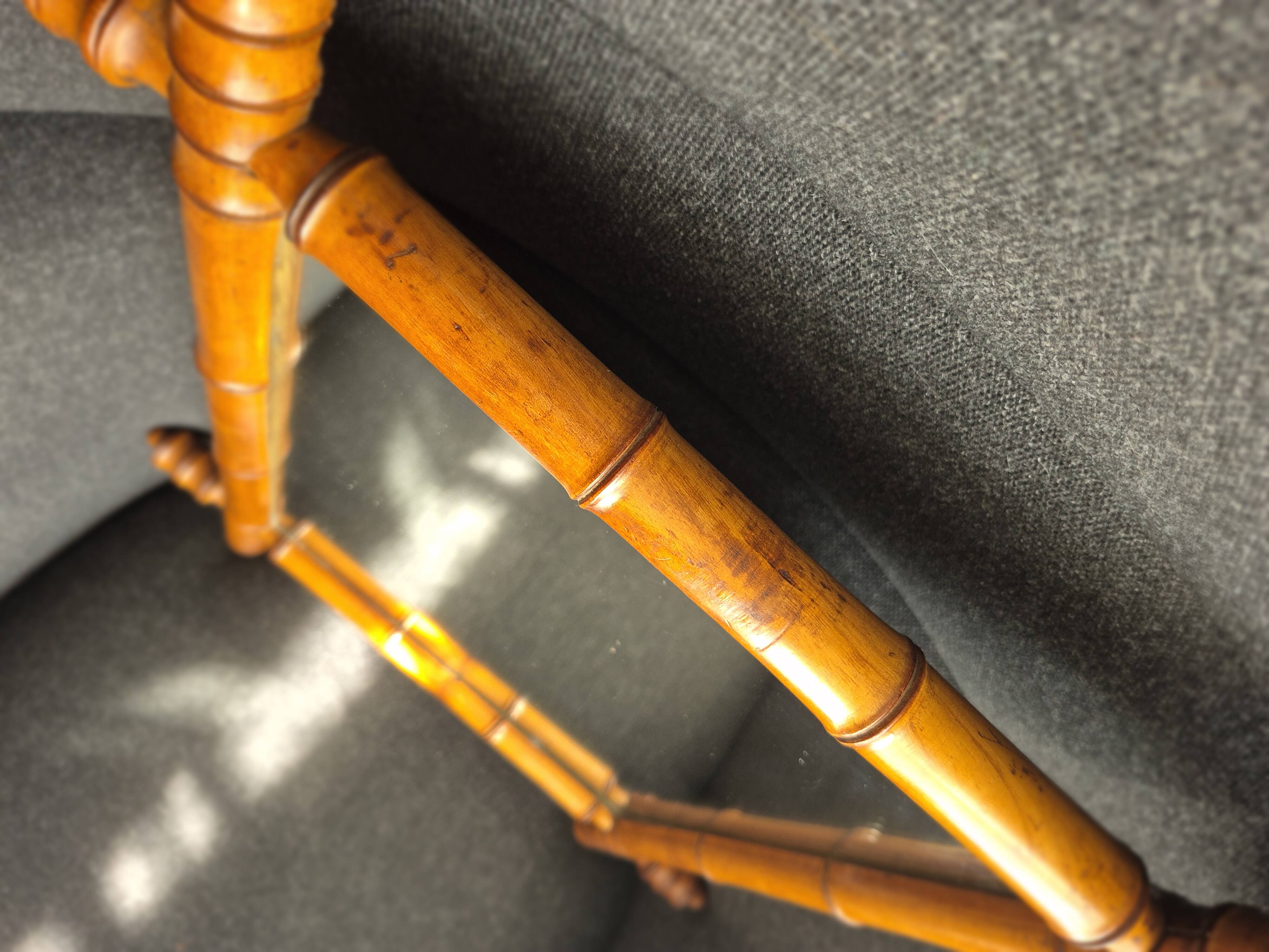 Vintage belle epoque bamboo mirror