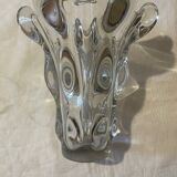"Giraffe" vase in crystal – Vannes Crystal Works – 26.5 cm