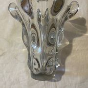 "Giraffe" vase in crystal – Vannes Crystal Works – 26.5 cm