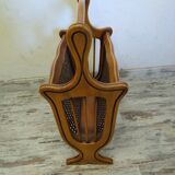 Porte revue en bois et cannage