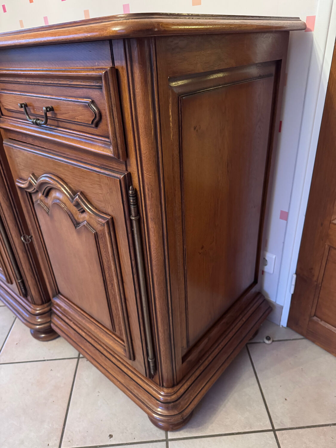 Rustic style low buffet with 3 doors
