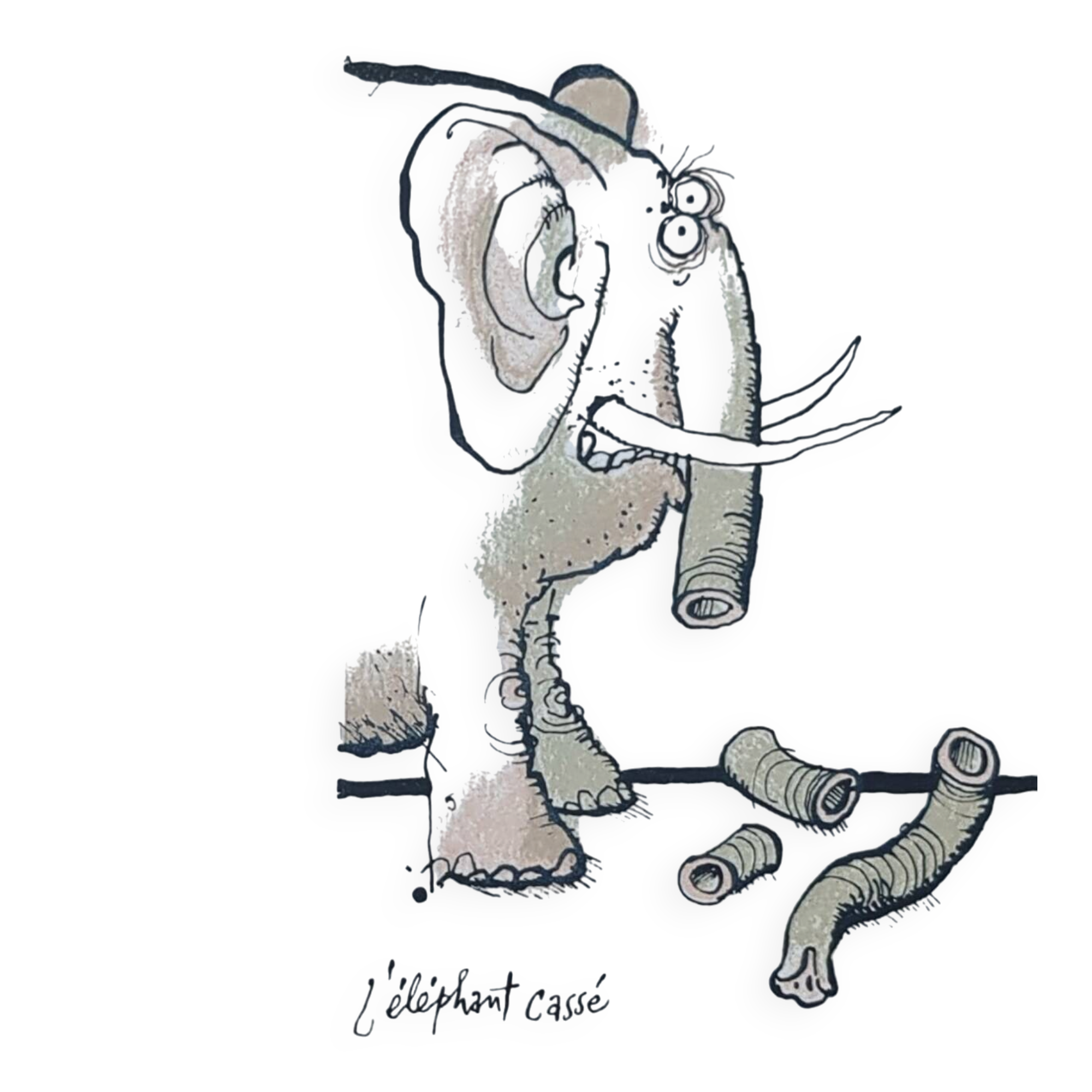 Lithograph greeting card by Renald Searle - 1981 -