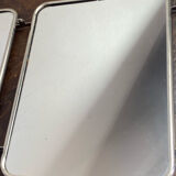 Triptych barber mirror, 1960, houndstooth back