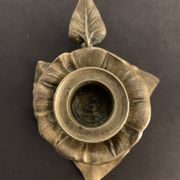 Art Nouveau bronze hand candle holder or cellar rat, 1900
