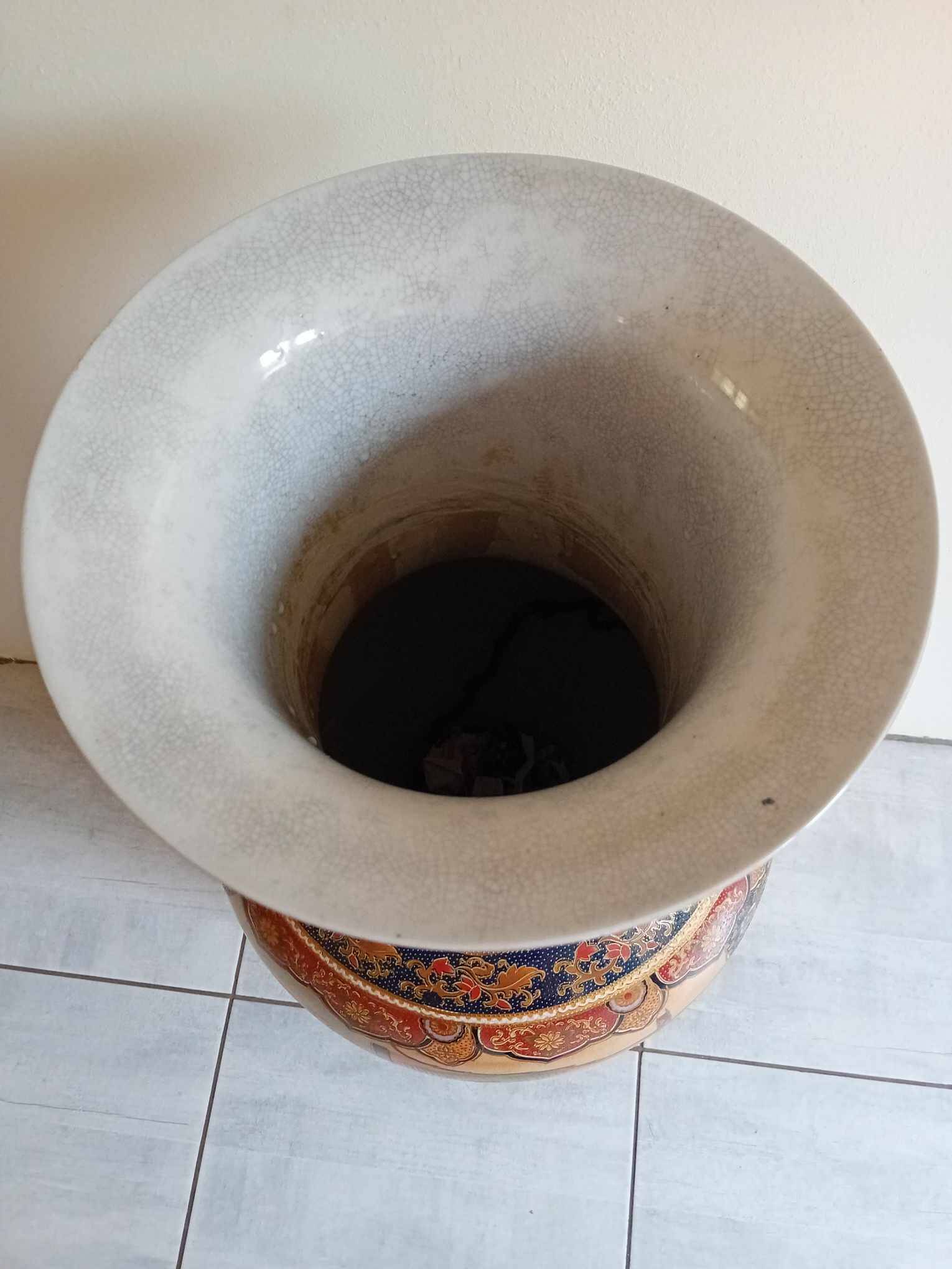 Neck vase Palace Chinese porcelain cartridges