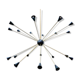 1960 Sputnik brass and metal ceiling light