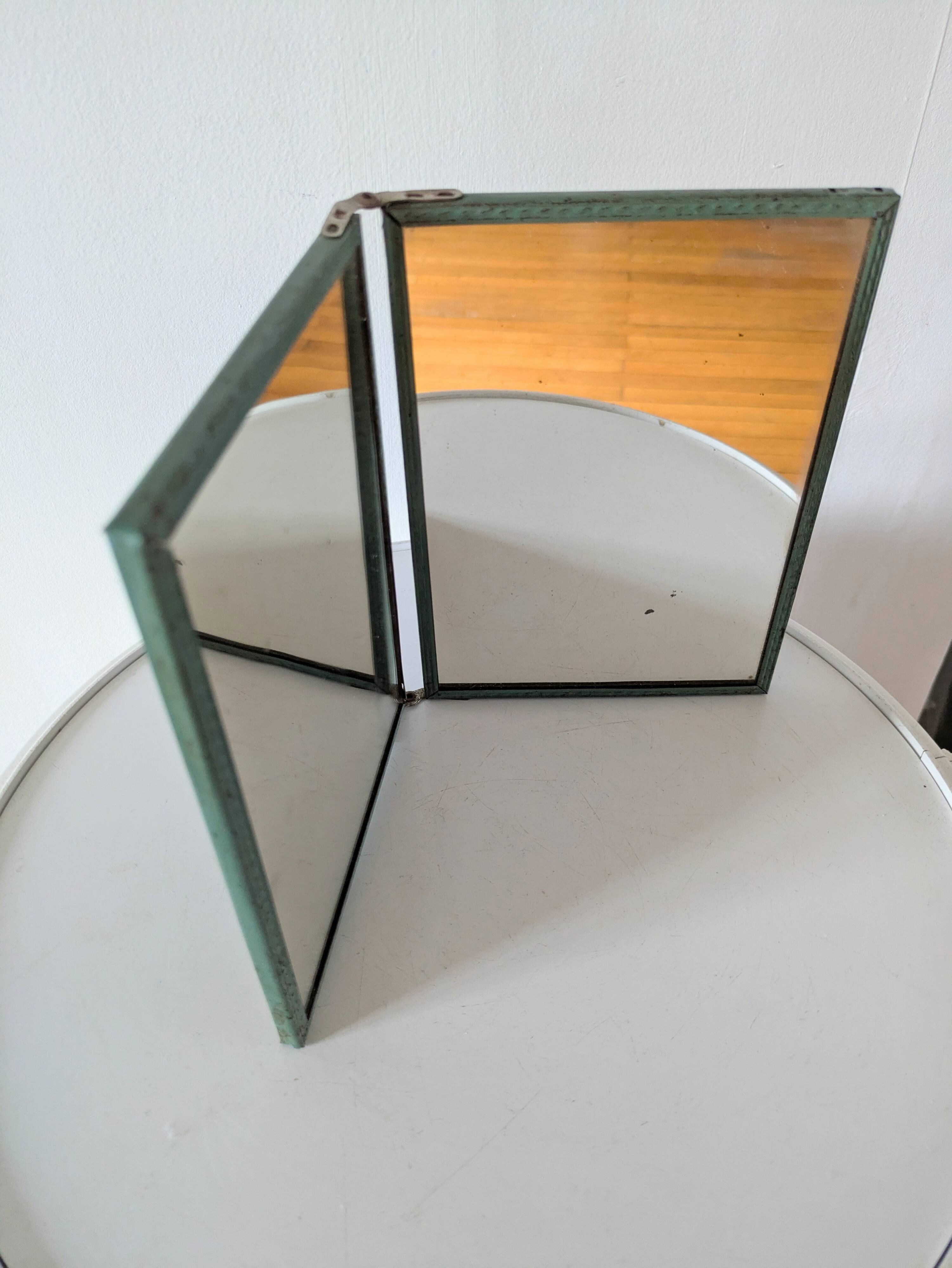 Antique double barber's mirror