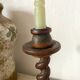 Wooden candle holder