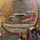 Antique painting, seascape signed Louis Dufour, dated 1943