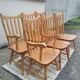 Set of 6 western bistro chairs, including 2 with armrests.