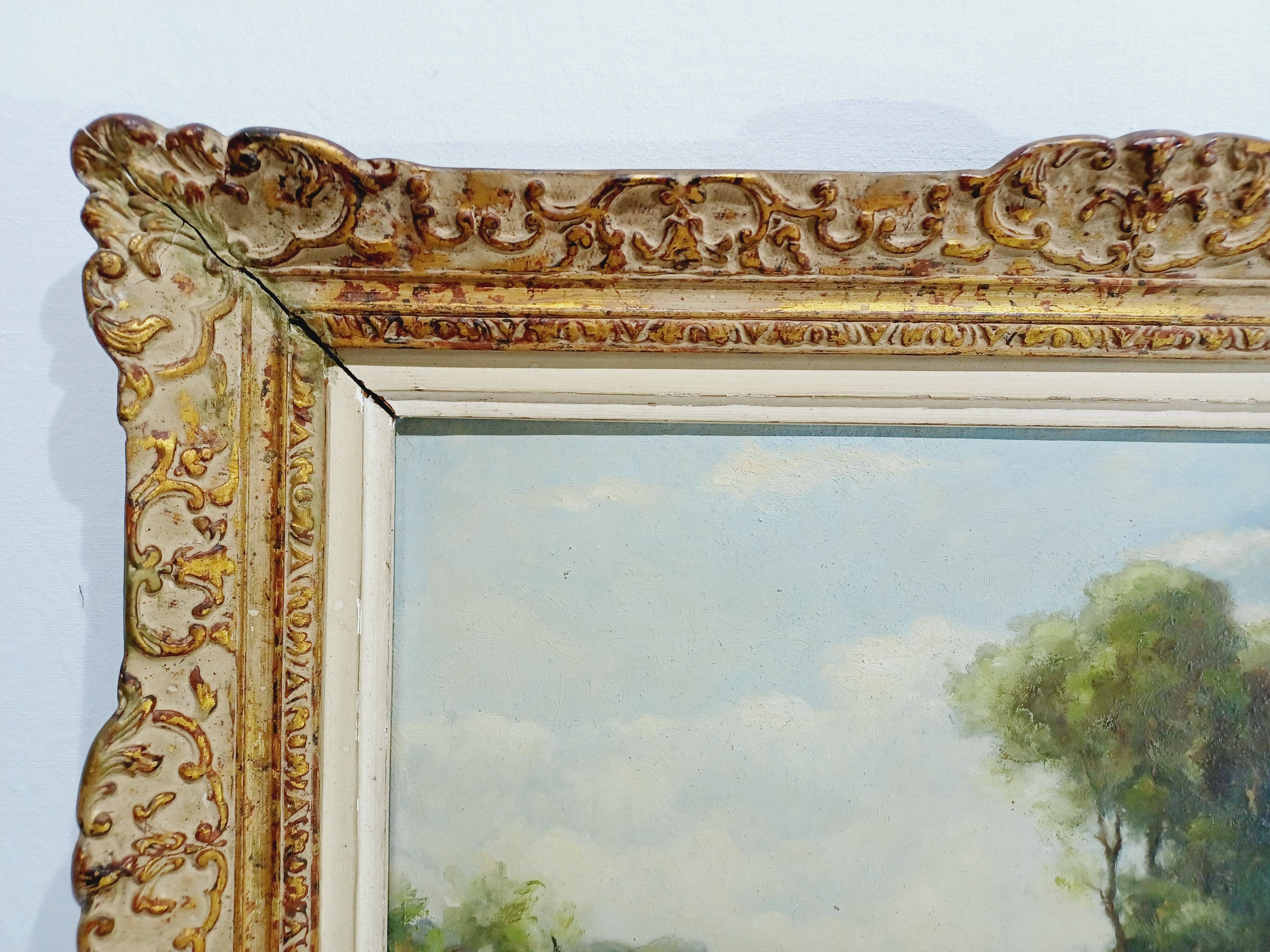 G. Mériot - Oil on panel "The Creuse at Bénévent"