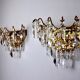 Paire d'applique Regency, cristaux taillés, Espagne, 1980