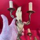 Pair of Louis XV style wall lights, Baroque, gilded bronze