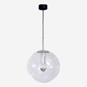 LIMBURG pendant lamp in glass and chromed metal