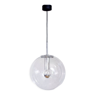 LIMBURG pendant lamp in glass and chromed metal
