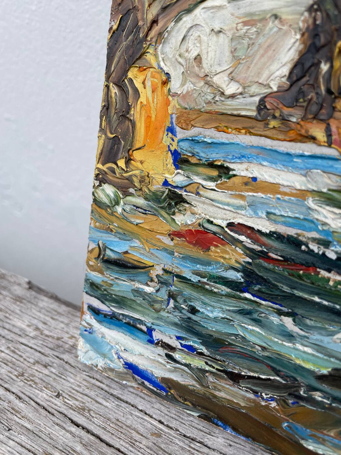 Oil knife painting landscape