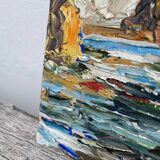 Oil knife painting landscape