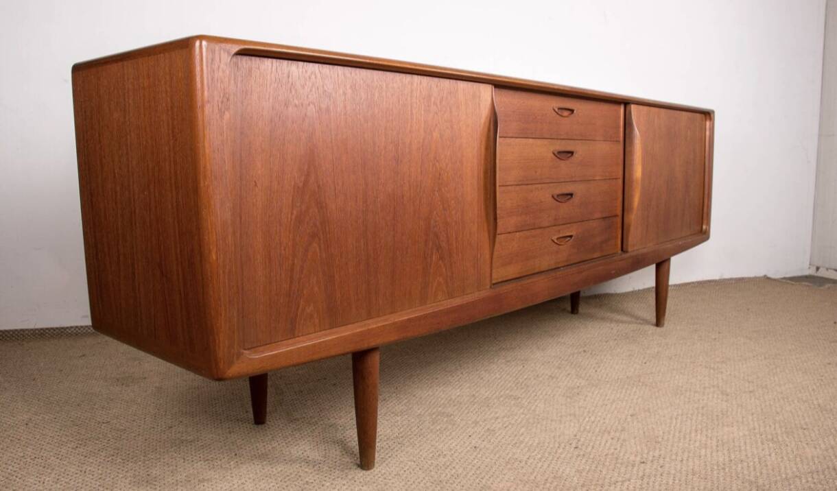 Vintage Scandinavian sideboard by Henry Walter Klein for Bramin