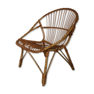 Adult rattan armchair 1960