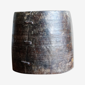 Old wooden pot