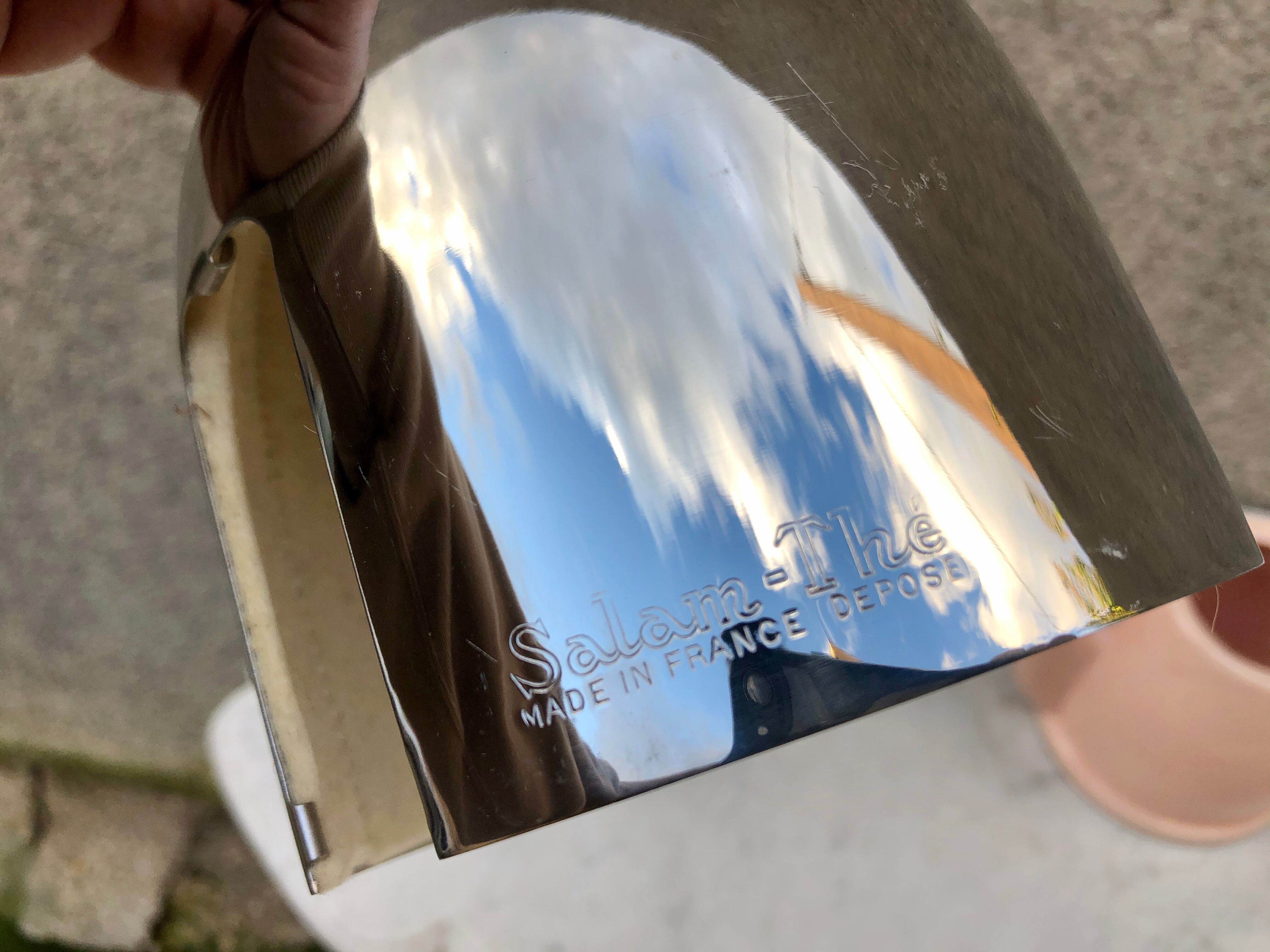 Heating teapot Salam Guy Degrenne 4 cups rare pink ceramic