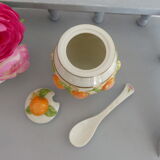 Orange jam jar with spoon 1988